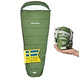 Trinordic 780g Ultraleicht Sommerschlafsack – mit Anti-Klemm-Reißverschluss - Kompakter Schlafsack Outdoor, ideal für Camping, Wandern, Trekking, and Bikepacking