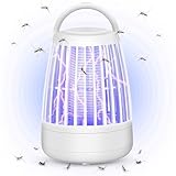 Mückenvernichter Lampe, Elektrische Insektenvernichter mit Nachtlicht 2 in 1, Leistungsstarke Schädlingsbekämpfung Fallen für Innen und Außen
