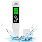 Flintronic TDS/EC Wasserqualitätstest Meter, Temperatur Tester mit Hintergrundbeleuchtung, PPM Leitwertmessgerät ±2% Ablesegenauigkeit, Wasserqualität Tester für Schwimmbad Trinkwasser Aquarium Pools