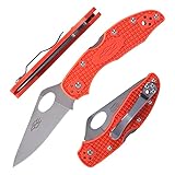 GANZO Firebird F759M-OR Taschen-Klappmesser 440C-Stahlklinge 75mm Anti-Rutsch-Griff mit Clip Camping Jagd Angeln Outdoor EDC-Messer 175 mm 67 g (Orange)