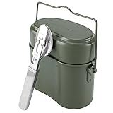 Black Snake® Bundeswehr Essgeschirr Set nach TL - 3-teiliges Alu-Kochgeschirr & 4-teiliges Edelstahl-Besteck mit Öffnern - leicht, kompakt & robust