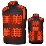 CaiQiXuan Beheizbare Weste Herren/Damen，Heizwesten mit 15 Heizzonen 3 Temperaturstufen, Leichte Elektrische Heizweste Herren, Heizjacke Wärmeweste für Winter Outdoor Heizweste (Ohne akku)