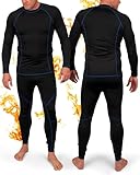Basic Treasure Thermounterwäsche Herren, Ski Thermo Unterwäsche, Warme Winter Funktionsunterwäsche, Skiunterwäsche Set, Atmungsaktiv (Größe XXL)