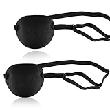 Tyqour 2 Stück Augenklappe Medizinisch, Verstellbare Piraten Augenklappe Pirat Eye Patches, 3D Medizinische Augenklappen Medical Eyepatch für Erwachsene Kinder Linke Oder Rechte Augen