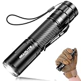 GEARLITE LED Taschenlampe Aufladbar, Superhelle Zoombare 2000 Lum Mini Torch mit 3 Lichtmodi & Langer Betriebsdauer, IP65 Taktische Wasserdichte Handlampe für Camping Wandern Angeln Outdoor, Notfäll