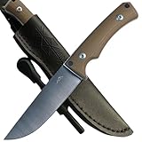 SK Wild Ones® Outdoor Messer Survival - Jagdmesser Feststehende Klinge - Survival Messer Outdoor Griff aus Micarta - Outdoormesser Feststehend - Aus 440C-Stahl Survival Knife für Camping Balder