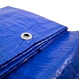 Abdeckplane 2 x 3m BLAU Wasserdicht + 1x Bildmagnet! Gewebeplane mit Ösen Gartenplane Tarnplane Plane für Outdoor & Garten Holz Camping & Survival Ausrüstung Bauplane Zeltplane 200 x 300 cm