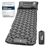 HiiPeak isomatte selbstaufblasend hoch Camping luftmatratze mit integrierten kopfkissen Outdoor campingmatte schlafmatte kleines packmass mit Fußpumpe luftzellenmatte aufblasbar
