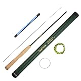 SeaQuest Tenkara 8‘ Fliegenfischrute inkl. Fliegen, Leinen, Schnurhalter, Starter-Set, 8’ 240 cm