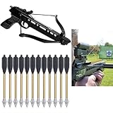 fUfIzU 12 Stück 6,3-Zoll-Aluminium-Armbrustbolzen Pfeile Mit Hochschlagfesten Bolzen 50 Pfund Und 80 Pfund, Für Mini-Armbrust-Jagdpistole Präzisionszielpfeil-Bogenschießen, Keine Armbrust Enthalten