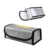 Geoyien lipo Safe Bag feuerfeste Tasche 2 Stück Sicherheits-Taschen für Ladung und Transport, großes Fassungsvermögen (18.5X 7.5x6cm/14x9x5.5cm) ideal zum Aufladen und Aufbewahren