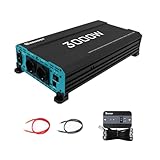 Renogy 3000W/6000W 12V zu 230V Reiner Sinus Wechselrichter mit Netzvorrangschaltung, Spannungswandler mit 2 Europäische Steckdose für Haushaltsgeräten