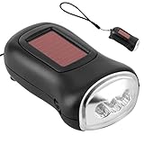 Handkurbel Solarbetriebene Wiederaufladbare Taschenlampe, Wind Up Radio Solarbetriebene Wiederaufladbare Taschenlampe LED Notfall-Dynamo-Taschenlampe für Outdoor-Camping