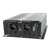 SOLARTRONICS Spannungswandler NM2500 12V 2500 Watt SCHWARZ - 5000 Watt Spitzenleistung - Wechselrichter 12v auf 230v - Blei- oder AGM-Batterie kompatibel - mit Schuko- & USB Anschluss