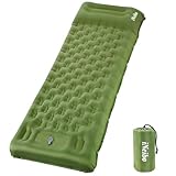 iNeibo Isomatte Selbstaufblasend Isomatte Outdoor mit Kleinem Packmaß Luftmatratze Selbstaufblasend mit Fußpresse Pumpe & Kissen Camping Matratze ultraleicht für Outdoor, Wandern, Strand & Zelten Grün