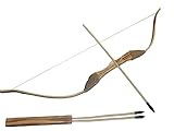 Holzbogen 95 cm, Köcher + 3 Pfeile