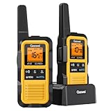 Gaswei G2Pro Professionelle Walkie-Talkies für Erwachsene [IP67 wasserdicht & schwimmfähig] Langstrecken-Funkgerät mit Doppel-PTT, SOS-Alarm,FM-Radio + Akku für Outdoor, (2er-Set in Gelb)