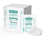 Medrull Kompressen nicht gewebt STERIL ULTRASOFT Wundauflagen 4-lagig- 7.5cm x 7.5cm Verpackt 2 Stück - 20 Papierbeuteln (40 Stück)