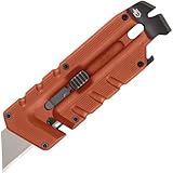 Gerber Multi-Tool mit 8 Funktionen, Prybrid-Utility, Multifunktionswerkzeug mit Cuttermesser, Brecheisen und Gurtschneider, Orange, Edelstahl, 1068160