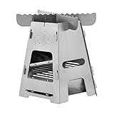 Tatonka Outdoor-Kocher Hobo Burner - Holzofen aus Edelstahl - flach zerlegbar, leicht und platzsparend - für feste Brennstoffe