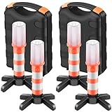 COFEMY LED Notfall Flares Set - Rotes Licht für Autobahn Straß Sicherheitsleuchte Camping-Lampe Alternative zu Sicherheitsdreieck LED-Notfall, 2 Leuchten (2PCS)