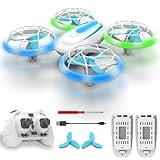 Wipkviey T18 Mini Drohne für Kinder, RC-Quadcopter mit Höhenhaltung und Headless-Modus, Drone mit blauen und grünen Lichtern und 360°-Drehung für Jungen Mädchen Anfänger, 2 Batterien