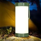 Glocusent Campinglampe & Zeltlampe: Kompakte 1200lm Camping Licht mit Gummi-Schutzecken & Schlüsselband, 5 Helligkeiten, 3 Modi + SOS, IP68 wasserdicht, 80h Laufzeit, Ideal für Blackout, Wandern