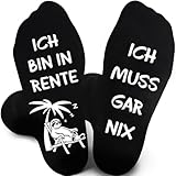 BOYATONG Renteneintritt Geschenk Männer Frau, Lustige Socken Rente Geschenk, Ruhestand Geschenke für Männer Frauen, Rentner Geschenk Mann, Abschiedsgeschenk Kollegen Rente