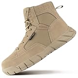 FREE SOLDIER Herren Stiefeletten Ultralight Military Tactical Arbeit Stiefel Knöchelhoch 6' Inch Zoll Spitze bis atmungsaktiv Desert Boots (Tan,42)