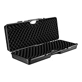 Wiltec Waffenkoffer 88 x 34 x 13,5 cm für Langwaffen, Gewehrkoffer mit Rasterschaumstoff für sicheren Transport, Langwaffenkoffer mit hoher Traglast und Tragegriff