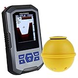 GAIN EXPRESS Fischfinder Wireless Sonar Sensor 125kHz Frequenz 45 Meter / 147 Fuß, Tragbarer Fish Finder mit Tiefenalarm Funktion und großes LCD-Display