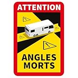 lepni.me 1 Stück Wohnmobil Toter Winkel Aufkleber Frankreich | Extra Starke Haftung und UV Schutz | Attention Angles Morts Wohnwagen Sticker | Winkel Warntafel Fahrzeugaufkleber (1PCS WOHNMOBIL)
