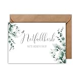 WBdesignz Elegante Notfallkörbchen-Karte - Notfallkörbchen - Bitte bedient euch - Stilvolle Hinweiskarte für Gäste Hochzeiten, Taufen und Geburtstage Nette Geste (DIN A6)