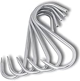TronicXL Premium S-Haken EDELSTAHL 180mm x 8mm Fleischhaken Fleischerhaken Metzgerhaken Räucherhaken Edelstahlhaken Metzgerei Metzger Fleischer rostfrei Metall Wildhaken Fleischerei (5 Stück)