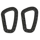 MFH 2er Pack Karabiner aus Plastik D 7 mm x 8,5 cm Karabinerhaken für Ausrüstung Outdoor Survival Camping