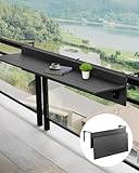 VEVOR Balkontisch, 1220x300mm, klappbarer Balkonhängetisch, Klapptisch für den Außenbereich, 22 kg Tragkraft, passend für Geländer von 2,54 bis 15 cm, Serviertisch für Terrasse und Deck