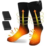 Beheizte Socken, elektrisch beheizte Socken für Männer und Frauen, Winter warme Thermosocken für Outdoor-Sport, Camping, Wandern, Angeln, Radfahren, Wandern, Jagen, Motorradfahren, Skaten und