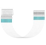 Luroad Fluorocarbon Vorfach Leader mit Wirbel & Karabiner, 10/20 STK Raubfischvorfach, 100% Fluorocarbon Angelvorfächer Spinnvorfächer Zum Spinnfischen, Spinnvorfach, Vorfach Zum Spinnangeln