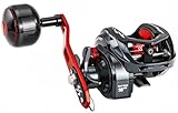 Sougayilang Baitcaster-Angelrolle, 400 Größe mit 15,9 kg max. Zugkraft 6,3:1 Übersetzung, flache Wurfrolle für Moschus, Rechtshänder