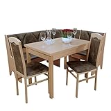 moebel direkt online Eckbankgruppe 'Halle II ' - Sparangebot ! buche natur/schoko vintage
