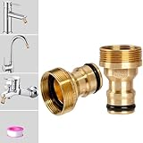 2 Stück Universal-Wasserhahnanschluss für Mischbatterie,Schlauchadapter Wasserhahn Adapter Schlauchkupplung Schnellkupplung Gartenschlauch Wasserhahn ist nicht geeignet für 1/2 'und 3/4' Armaturen