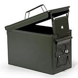 GREELUE Munitionskiste, US Ammo Box, Patronenbox, Aufbewahrungsbox für Lithiumbatterien, Munition (Abschließbar-28cm)