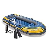 Intex Challenger 3 Set Schlauchboot - 295 x 137 x 43 cm - 3-teilig - Blau / Gelb, 68370NP, 6.5 cm