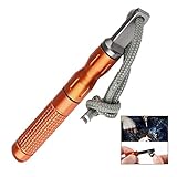 Jzhen Feuerstahl Outdoor, Feuerstein Survival Extrem Starker Funkenflug, Feuerstarter mit Seil Feuerstahl Set für Camping, Outdoor, Survival Orange