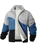 RITOSTA Fleecejacke Herren Sherpa Winterjacke Teddyfleece Jacke Outdoor Sweatjacke Flauschige Wintermantel Winter Pullover mit Reißverschluss Stehkragen