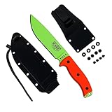 ESEE ES6PVG Outdoormesser | Klingenlänge: 14,6 cm-Orange G10 Grif-Model 6 Plain Edge, Edelstahl, Mehrfarbig