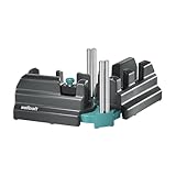 wolfcraft Schmiege und Schneidlade - 2 in 1 Gehrungslade aus Stahl mit Winkelhalbierenden zum Schneiden von bis zu 100 mm hohen Fußleisten & Ausmessen von Raumwinkeln - 6948200