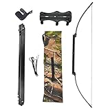 Faltender Bogenschießen 40lbs Bogen Jagd Gerade Bogen Metallrecurve-Bogen Jagdbogen Satz Überlebens Bogen faltbar für Zieljagd Schießen (Typ2)