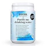 Biocool Wasserreinigungstabletten | 250 Tabs für sauberes Trinkwasser im Wohnwagen, beim Camping, Wandern und in Notfällen – Behandelt bis zu 1.250 Liter