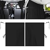 Auto Trennvorhänge Sonnenschutz, 140 x 80 cm Abnehmbarer Auto Vorhang, Auto Innenteiler Vorhänge Sonnenschutz, Auto Fenster Verdunkelung, Auto Sichtschutz Vorhänge, Auto Camping Zubehör